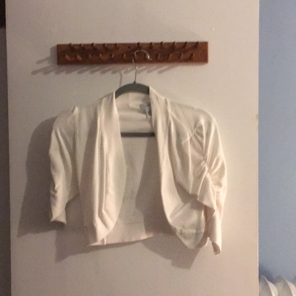 white cropped sweater